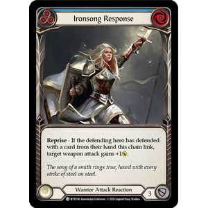 FaB Löskort: Welcome to Rathe Unlimited: Ironsong Response (Red) (Rainbow Foil)