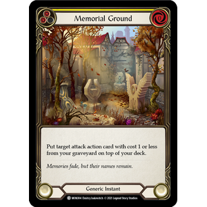 FaB Löskort: Monarch Unlimited: Memorial Ground (Yellow) (Rainbow Foil)