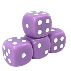 Vaettir Workshop: D6 Dice 16mm Opaque Lavender/white (12)