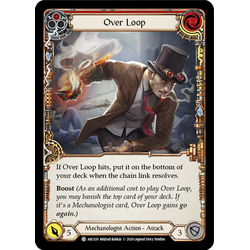 FaB Löskort: Arcane Rising Unlimited: Over Loop (Red) (Rainbow Foil)