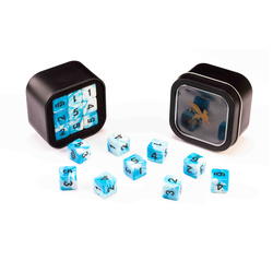 D6 Series: Marble, Blue & White - 18-die Set