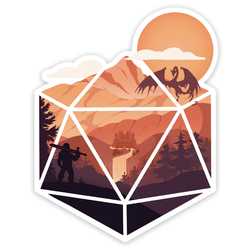 The D20 Hero Sticker