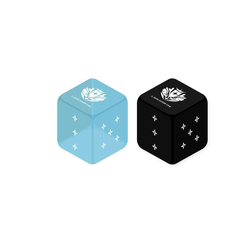 Hololive Official Card Game: Official Dice - Light Blue & Black (2-piece set)