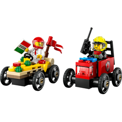 LEGO City Pizzabil mot Brandbil – Racingpaket 60458