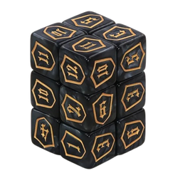 Vaettir Workshop: Shield Counter Dice 16mm Pearl Black (12)