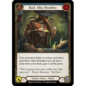 FaB Löskort: Arcane Rising: Back Alley Breakline (Blue)