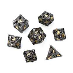 Void Series: Black Dragon 7-die set (Metal Dice)