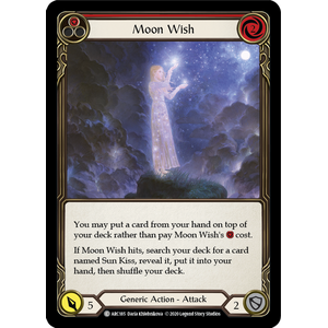 FaB Löskort: Arcane Rising: Moon Wish (Red) (Rainbow Foil)
