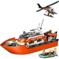 LEGO City Kustbevakningens räddningsbåt och helikopter 60504
