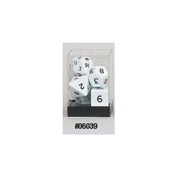 Jumbo Polyhedral Dice Box (7, White/black)
