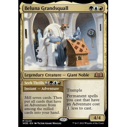 Magic löskort: Wilds of Eldraine: Beluna Grandsquall // Seek Thrills