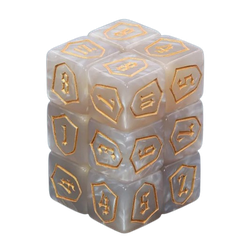 Vaettir Workshop: Shield Counter Dice 16mm Pearl White (12)