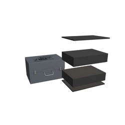 Safe & Sound Army Pack with 200mm deep raster foam tray for large miniatures