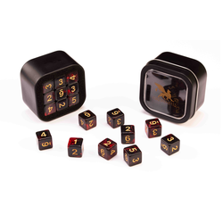 D6 Series: Marble, Red & Black - 18-die Set