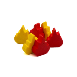 Spelpjäs: Fire/Flame - red (10)