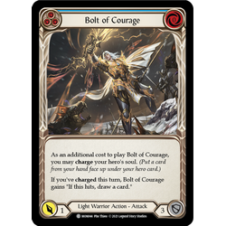 FaB Löskort: Monarch Unlimited: Bolt of Courage (Blue) (Rainbow Foil)