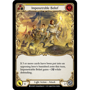 FaB Löskort: Monarch Unlimited: Impenetrable Belief (Yellow) (Rainbow Foil)