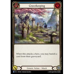 FaB Löskort: Part the Mistveil: Gravekeeping (Blue) (Rainbow Foil)