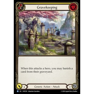 FaB Löskort: Part the Mistveil: Gravekeeping (Yellow) (Rainbow Foil)