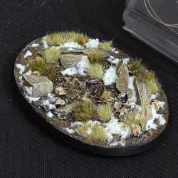 Battle Ready Bases - Winter 105mm Oval (1)