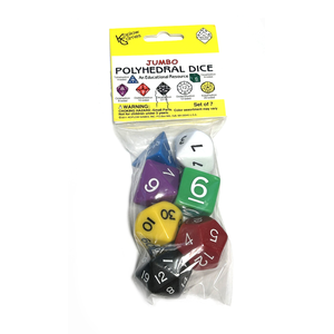 Opaque Jumbo Polyhedral 7-Die set