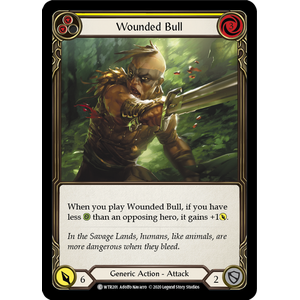 FaB Löskort: Welcome to Rathe Unlimited: Wounded Bull (Yellow) (Rainbow Foil)