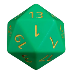 Opaque Matte D20 Green/Gold 55mm (1)