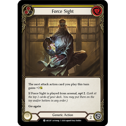 FaB Löskort: Arcane Rising Unlimited: Force Sight (Yellow) (Rainbow Foil)