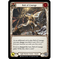 FaB Löskort: Monarch Unlimited: Bolt of Courage (Red) (Rainbow Foil)